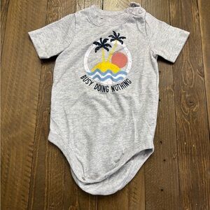 Garanimals Gray Bodysuit with Palm Tree Design
